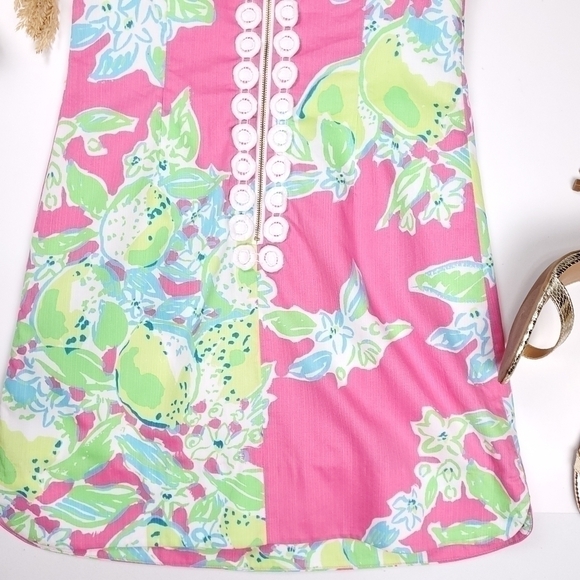 Lilly Pulitzer Pink Lime Dress Size 2 - Picture 3 of 16